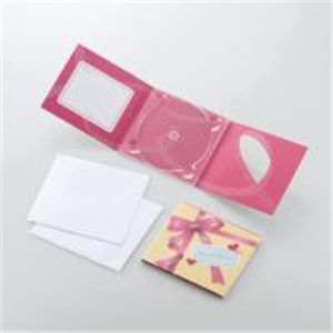 ELECOM(エレコム) CD/DVD/Blu-ray用ペーパーギフトケース(リボン) CCD-GFCD4 【3セット】