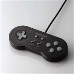 ELECOM(エレコム) 【8ボタン】レトロ風USBゲームパッド JC-U1608TBK 【2セット】
