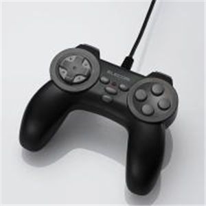 ELECOM（エレコム） 【10ボタン】【デジタル＆アナログ】【振動】【連射】10ボタンUSBゲームパッド JC-U2410TBK 【2セット】