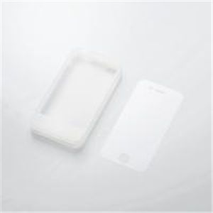 ELECOM(エレコム) iPhone 4用シリコンケースと液晶保護フィルム MPA-P10SCCR 【2セット】