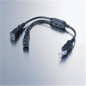 ELECOM(エレコム) ACアダプタを2コつなげるケーブル T-AD3BK 【3セット】