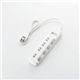 ELECOM(エレコム) 個別スイッチ付 省エネタップ T-E02-2410WH 2P式4個口1.0m