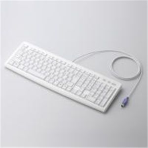 ELECOM（エレコム） PS/2接続　スタンダートフルキーボード TK-FCM008WH 【2セット】
