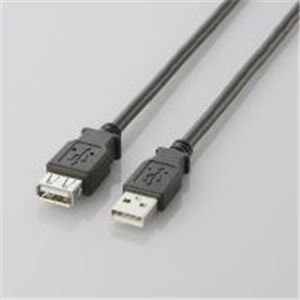 ELECOM（エレコム） USB2.0延長ケーブル（A-A延長タイプ） U2C-E05BK 【3セット】
