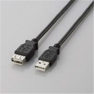 ELECOM（エレコム） USB2.0延長ケーブル（A-A延長タイプ） U2C-E10BK 1.0m 【3セット】