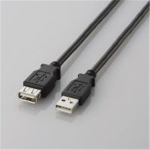 ELECOM（エレコム） USB2.0延長ケーブル（A-A延長タイプ） U2C-E15BK 1.5m 【2セット】