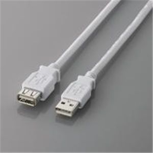 ELECOM（エレコム） USB2.0延長ケーブル（A-A延長タイプ） U2C-E50WH 5..0m 【2セット】