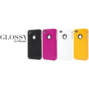 icover iPhone4用ケース GLOSSY AS-IP4G-Y イエロー （フルセット）