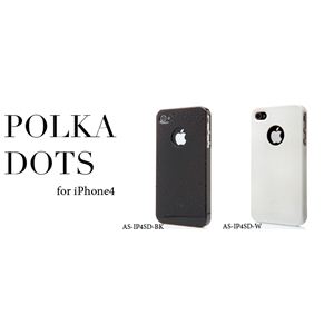 icover iPhone4用ケース POLKA DOTS AS-IP4SD-W ホワイト （フルセット）