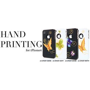 icover iPhone4ѥ HAND PRINTING AS-IP4HP-EB/W ۥ磻1 ʥե륻åȡ˲3