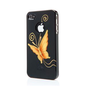icover iPhone4ѥ HAND PRINTING AS-IP4HP-EB/BK ֥å2 ʥե륻åȡ˲