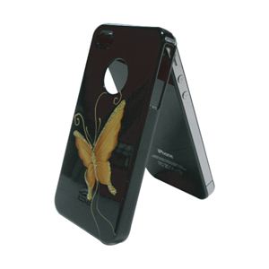 icover iPhone4ѥ HAND PRINTING AS-IP4HP-EB/BK ֥å2 ʥե륻åȡ˲4