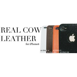 icover iPhone4用ケース REAL COW LEATHER AS-IP4LE-BK ブラック （フルセット）