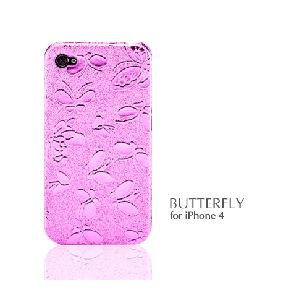 Ultracase ウルトラケース iPhone4用ケース ultracase BUTTERFLY ピンク AS-BT4-PK