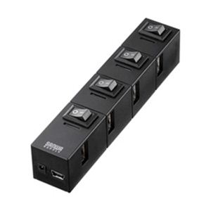 掠ץ饤 ̥åդ4ݡUSB2.0ťϥ֡ʼա֥å USB-HSM410BK