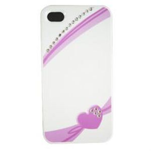 icover iPhone4SiPhone4ѥ Swaravski Design ꡼ Heart Ribbon Crystal AS-IP4SV7-W