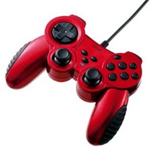 サンワサプライ USBゲームパッド（レッド） JY-P70UR