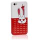 icover Royal family シリーズ Lapin ホワイト&レッド iPhone4S/iPhone4用ケース AS-IP4RY-LPWRD