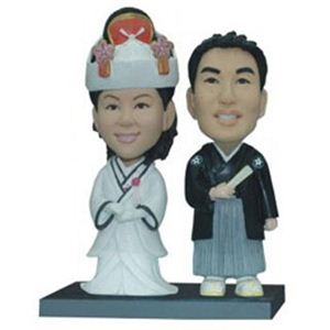 WooBic 人形 ふたり＆家族バージョン Aタイプ 和装結婚式 J2-B／J2-G