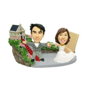 WooBic 人形 ふたり＆家族バージョン Bタイプ 結婚式（教会） C13-2B／C13-1G