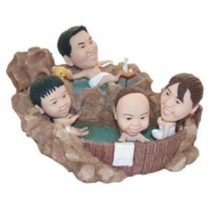 WooBic 人形 ふたり＆家族バージョン Dタイプ 家族で温泉 E1-F／M／B／G