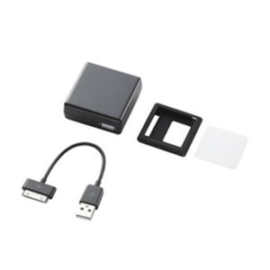 エレコム iPod nano用充電器付きシリコンケース AVA-N11ACBK - 拡大画像
