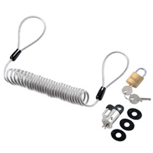 サンワサプライ パソコンセキュリティワイヤーロック（カールコード＆南京錠タイプ） SL-61