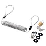 サンワサプライ パソコンセキュリティワイヤーロック(カールコード&南京錠タイプ) SL-61