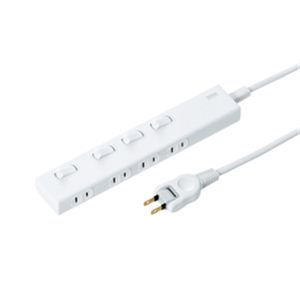 サンワサプライ 節電エコタップ（2P、4個口、2m） TAP-S19-2