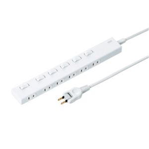 サンワサプライ 節電エコタップ（2P、6個口、1m） TAP-S20-1
