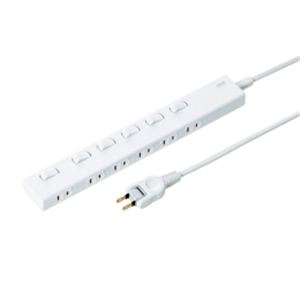 サンワサプライ 節電エコタップ（2P、6個口、3m） TAP-S20-3