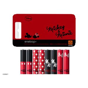 SANYO（サンヨー） eneloop（エネループ） ディズニーキャラクターモデル 単4形8個入パック HR-4UTGB8D - 拡大画像