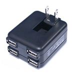日本トラストテクノロジー USB-ACチャージャー 4ポート ブラック USBAC4PBK