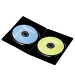 サンワサプライ スリムDVDトールケース（2枚収納・ブラック） DVD-U2-30BK
