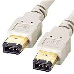 サンワサプライ IEEE1394ケーブル（6pin-6pin・ライトグレー・2m） KB-1394-2