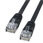 サンワサプライ カテゴリ6フラットケーブル（ブラック・10m） KB-FL6-10BK