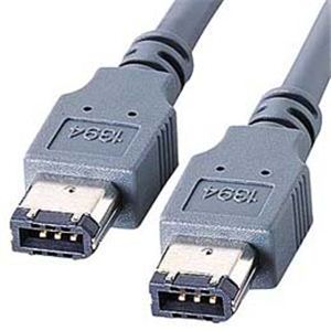 サンワサプライ IEEE1394ケーブル（6pin-6pin・ダークグレー・2m） KE-942