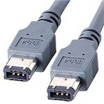 サンワサプライ IEEE1394ケーブル（6pin-6pin・ダークグレー・2m） KE-942