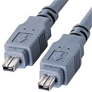 サンワサプライ IEEE1394ケーブル（4pin-4pin・ダークグレー・2m） KE-DD2