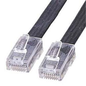 サンワサプライ UTPエンハンスドカテゴリ5より線フラットケーブル（ブラック・10m） LA-FL5-10K