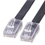 サンワサプライ UTPエンハンスドカテゴリ5より線フラットケーブル(ブラック・10m) LA-FL5-10K