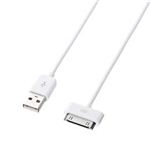 サンワサプライ iPod・iPhone・iPad用USBケーブルホワイト1.5m KB-IPUSB15W