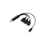 エレコム microUSBコネクタ付きUSBハブ U2H-MB400BBK