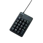 エレコム 2ポートUSB2.0HUB付USBテンキーパッド TK-TCM010BK