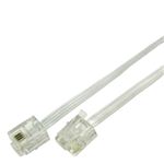 ミヨシ 6極4芯フラットモジュラ-ケ-ブル 白 20m TC-420FW