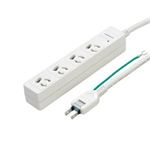 YAZAWA 3P抜け止めマグネットタップ4個口5m HJKPN405WH