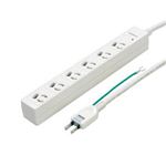 YAZAWA 3P抜け止めマグネットタップ6個口2m HJKPN602WH