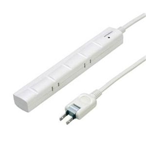 YAZAWA 3P対応スリムタップ5個口2m HJKP502WH