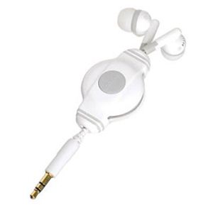 YAZAWA コードアップリールイヤホンプッシュタイプ VR119WH