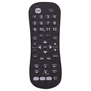 YAZAWA 地デジ対応テレビビデオDVD防滴リモコン RC19BK